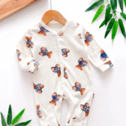 grenouillère bébé élégance et douceur 100%
