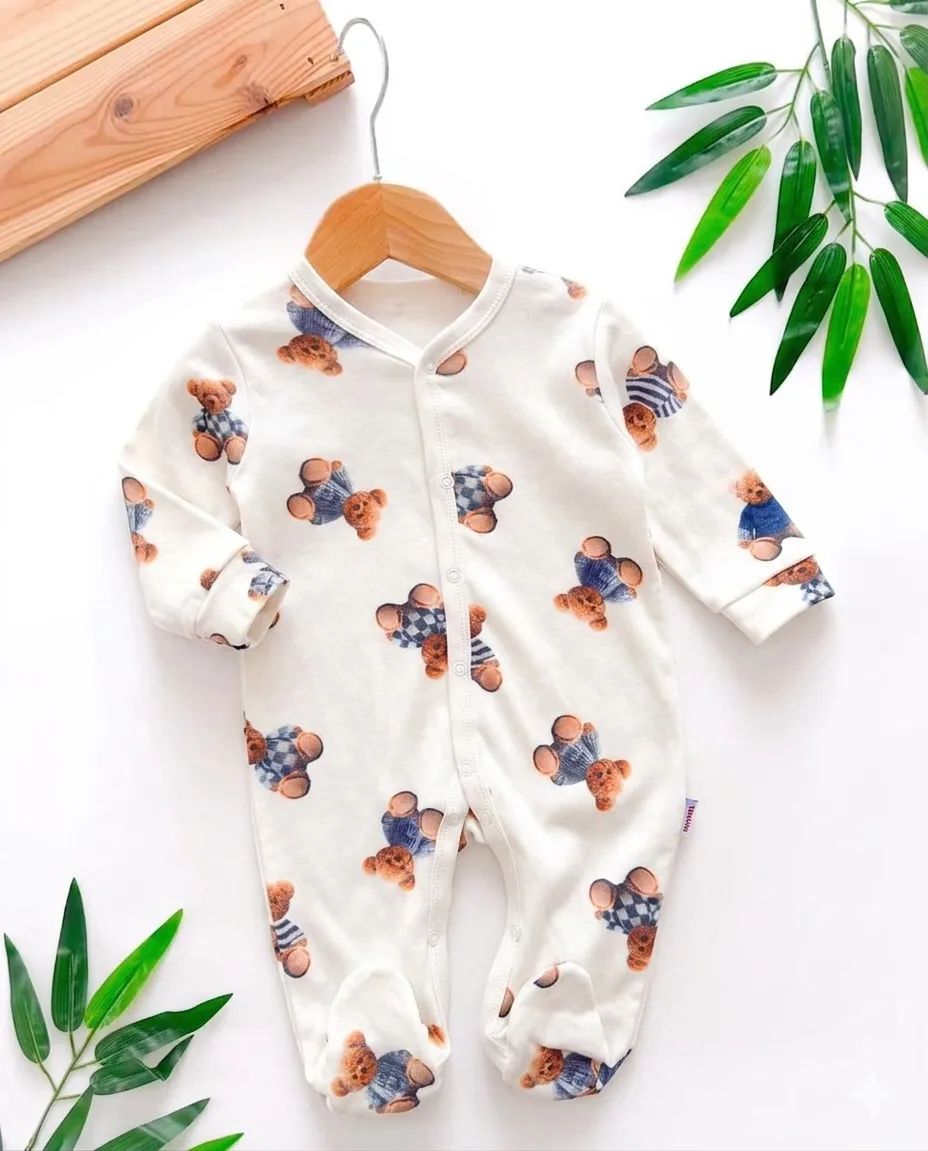 grenouillère bébé élégance et douceur 100%