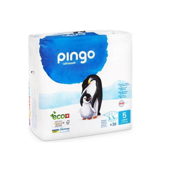 Couches écologiques réspirantes Pingo 2 paquets taille 5 (11-25KG) 36 Couches * 2-21969