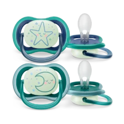 Sucette ultra air nuit 6-18 mois bleues - Philips avent