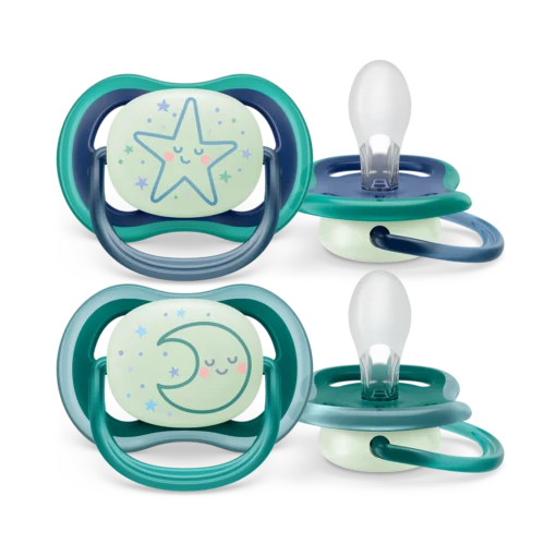 Sucette ultra air nuit 6-18 mois bleues - Philips avent