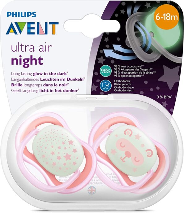 Sucette ultra air nuit 6-18 mois – Philips avent-21575