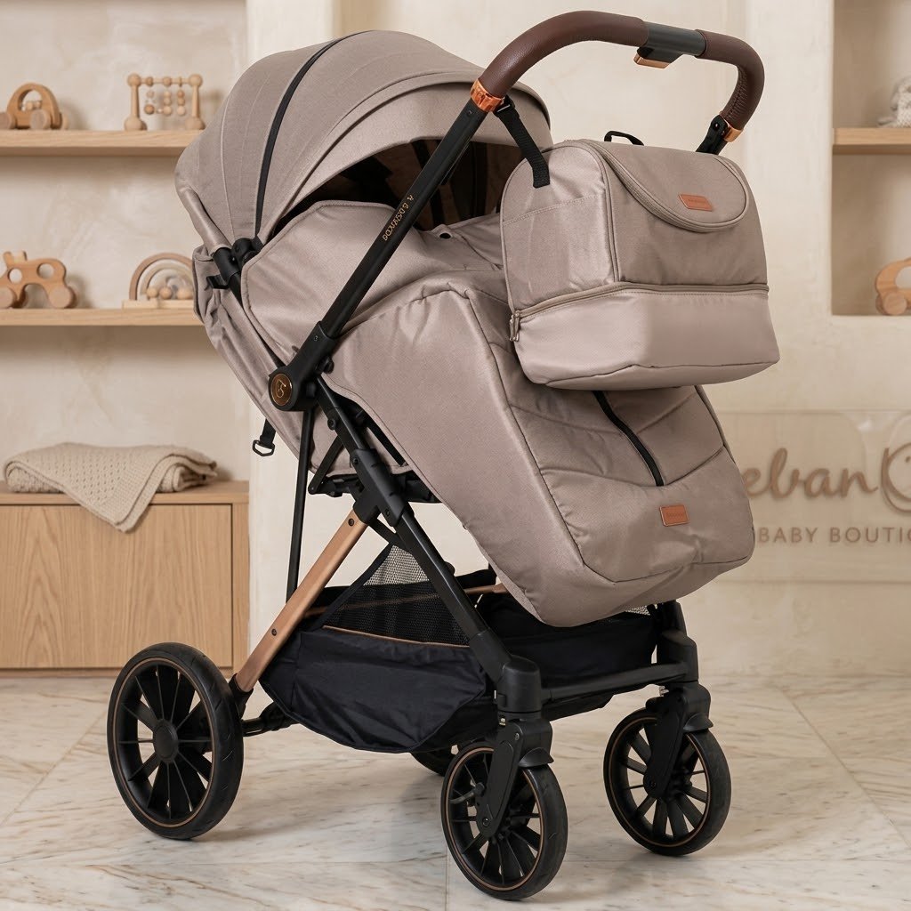 Poussette Réversible valise + Couvre Jambes Anti-Froid + Sac – Kidilo (Destockage)