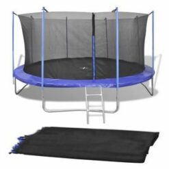 Trampoline avec filet 360cm Bleu-22405