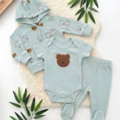 Ensemble Jogging Bébé 3 Pièces 100% coton - Look Ourson