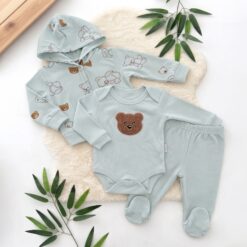 Ensemble Jogging Bébé 3 Pièces 100% coton - Look Ourson