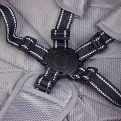 a black and white straps on a grey fabric surface for stroller kidilo