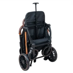 a black and brown stroller with a handle kidilo