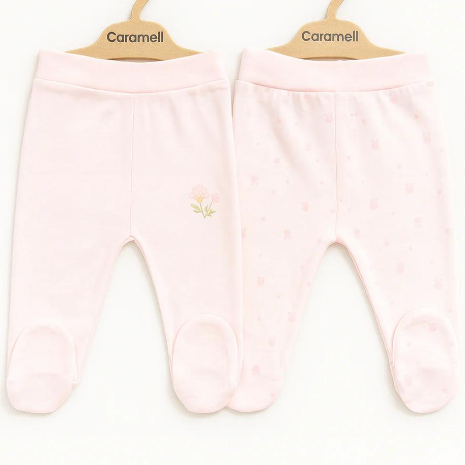de 2 Pantalons Bébé Rose Clair Coton organique - Caramell