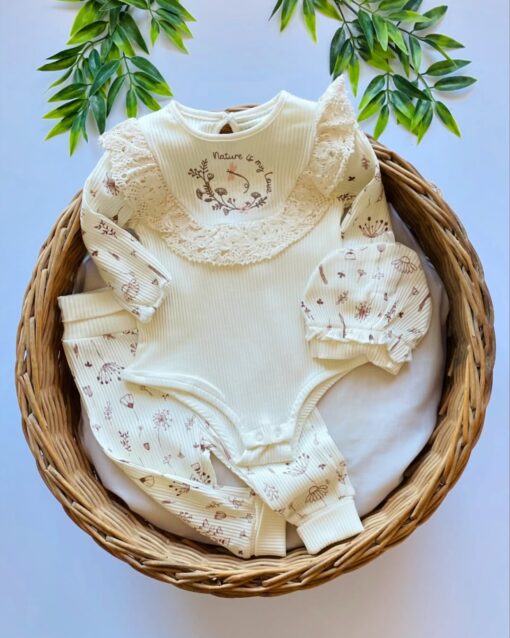 Ensemble bébé 3 pièces en coton : douceur et confort garantis