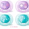 Lot de 2 sucettes orthodontiques Ultra Douces- 6-18 mois - Avent-0