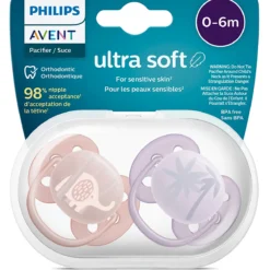 Lot de 2 sucettes Ultra soft - 0-6 mois - Avent-philips