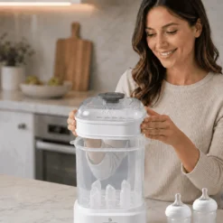 Stérilisateur sécheur Mammia EasySteam grande capacité biberons tétines accessoires
