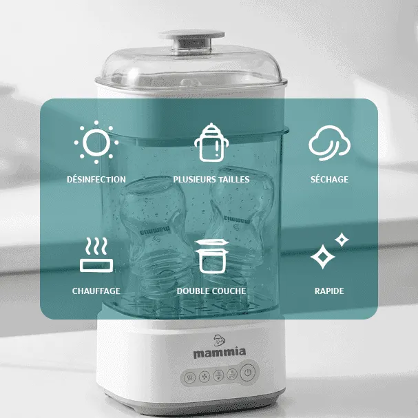 Mammia EasySteam cycle complet stérilisation vapeur séchage arrêt automatique