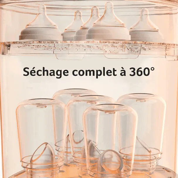 Stérilisateur sécheur Mammia EasySteam grande capacité biberons tétines accessoires