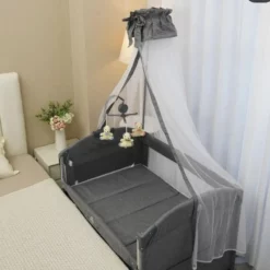 lit cododo cool baby gris tissu rspirant