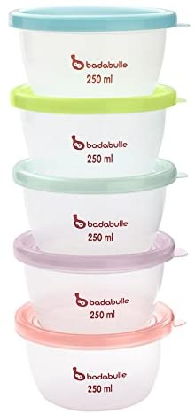 Maxi Portions Boite De Conservation Multicolore 5 X 250 Ml Badabulle Allobebe Maroc