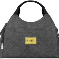 Sac à langer multipoches gris chiné - Badabulle-23589