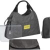 Sac à langer multipoches gris chiné - Badabulle-0