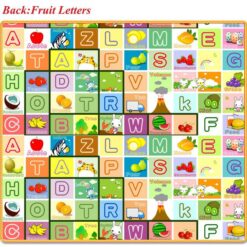 Tapis D'Activités En Mousse 4 Dalles - Fruits et lettres-0