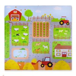 Tapis D'Activités En Mousse 4 Dalles - Motif ferme-23885