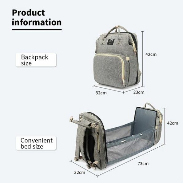 Sac a dos Multifonction couffin + attache poussette-23987