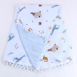 Couverture Bébé Sebi 80x90 : Coton Naturel, Douceur Sûre