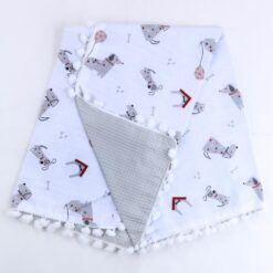 Couverture Bébé Sebi 80x90 : Coton Naturel, Douceur Sûre