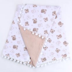 Couverture Bébé Sebi 80x90 : Coton Naturel, Douceur Sûre