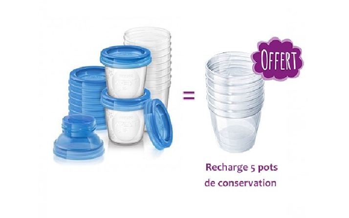 Pots de conservation avent + recharge 5 pots offerts - Allobebe Maroc