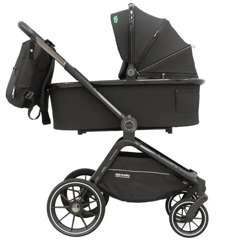 reversible Pack Poussette Trio Élégance Kidilo – Nacelle + Siège Auto + Poussette + Sac à Dos, dès la Naissance