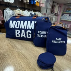 sac mommy bag en bleu chez allobebe