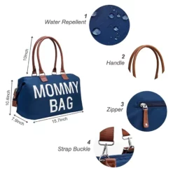 Sac à langer Mommy Bag + 2 Trousses + porte sucette