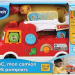 Camion Caserne de Pompiers, échelle, camion, hélicoptère – Vtech-0
