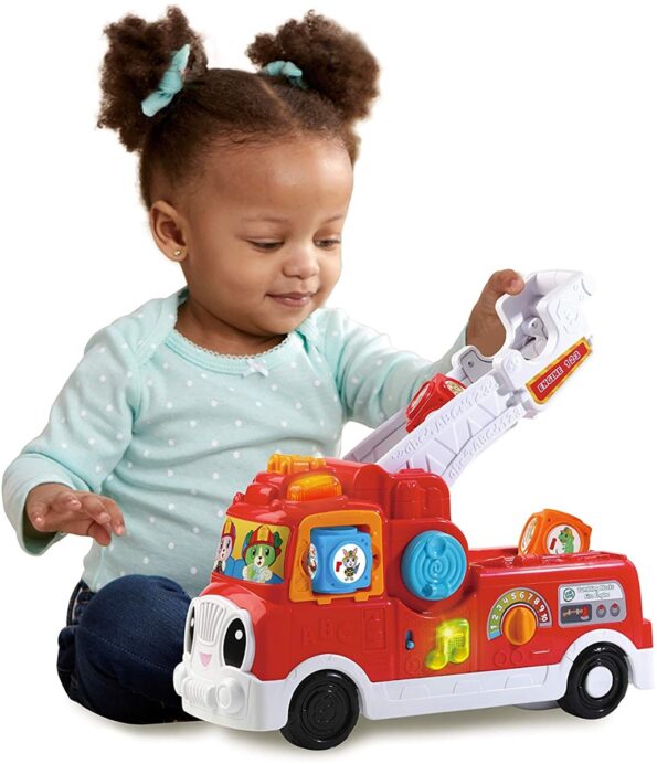 Camion Caserne de Pompiers, échelle, camion, hélicoptère – Vtech-24457