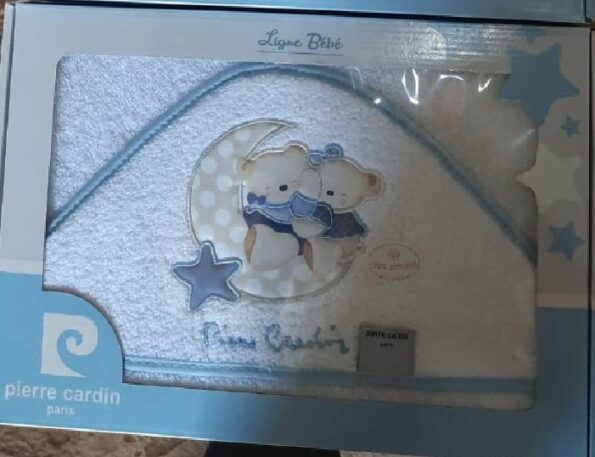 Cape de bain bébé à capuche brodée – Pierre cardin-24341