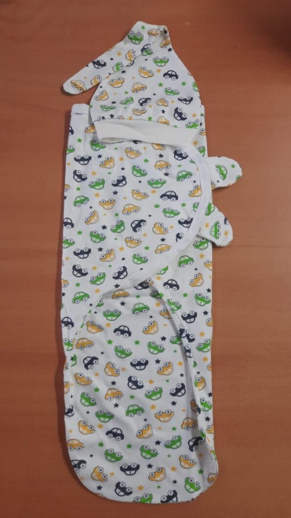 SwaddleMe Emmaillotage avec bonnet – Bambini-24305