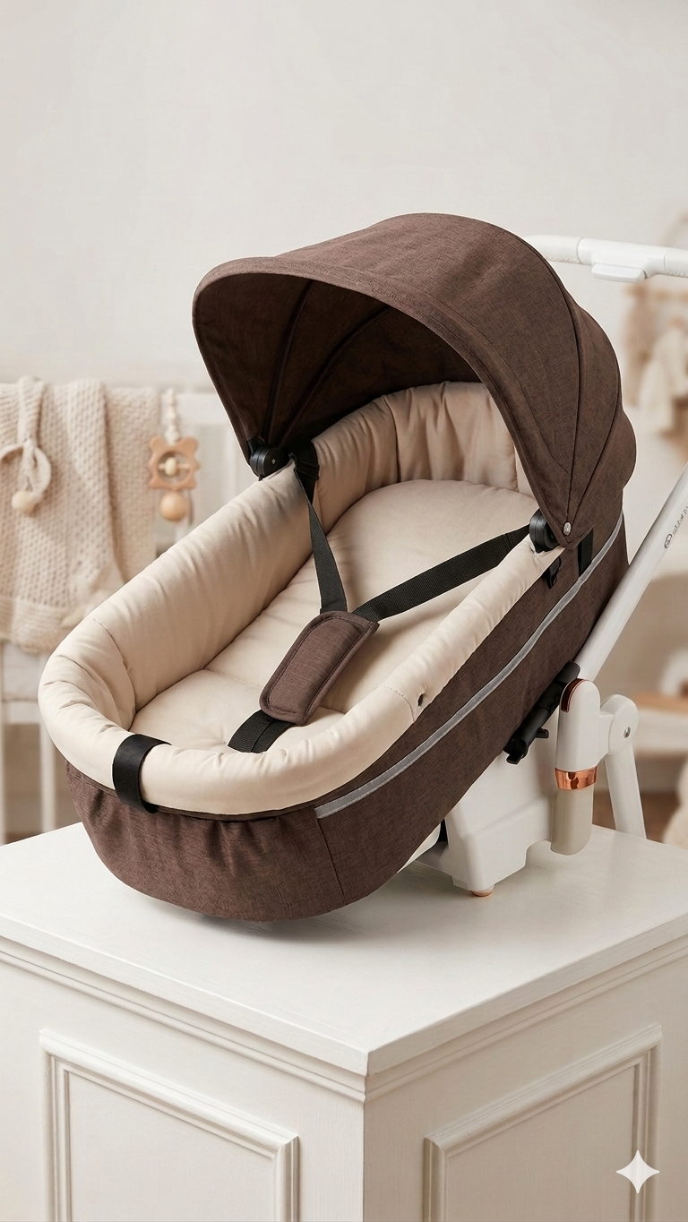 Promo Couffin bébé avec canopy – Confort sécurité et élégance