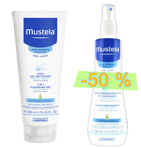 Offre spéciale : 2en1 Nettoyage + Eau rafraichissante - Mustela - Allobebe  Maroc