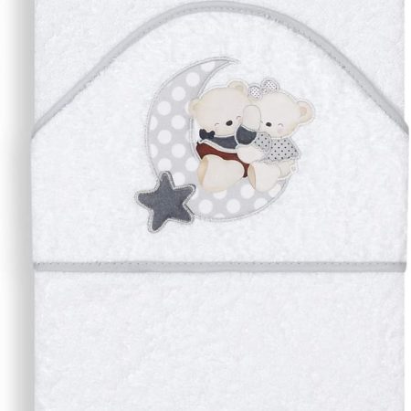 Cape de bain bébé à capuche brodée - Pierre cardin-0