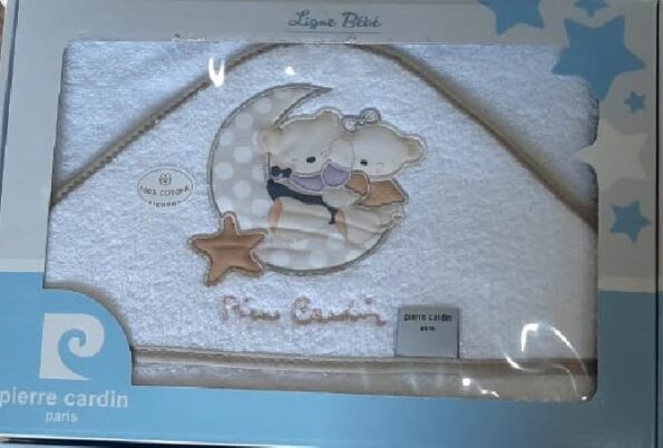 Cape de bain bébé à capuche brodée – Pierre cardin-24342