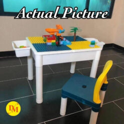Table d'apprentissage avec Chaise + blocs puzzle-24684