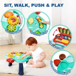 Trotteur et table d'activité interactive 2 en 1 - Huanger