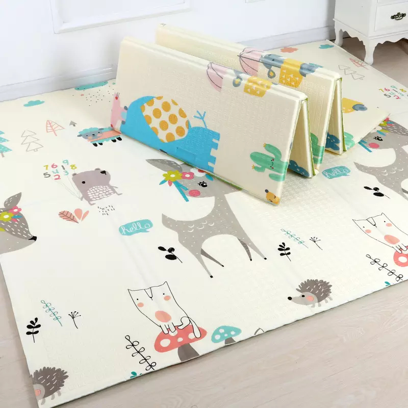 Tapis mousse antichoc pliable bébé 200 X 180 cm - Allobebe Maroc