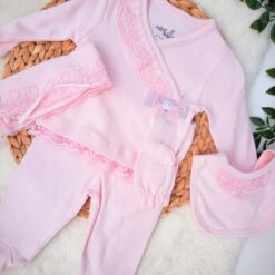 Pack naissance 5 Pcs douceur dentelle 100% coton