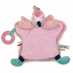Marionnette & Doudou 2 en 1 Flamand Rose- Eurekakids-0