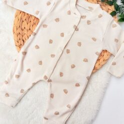 Grenouillère Bébé Douceur Infinie 100% Coton - Motif Oursons