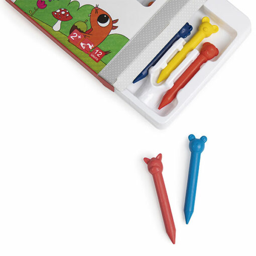 12 crayons de couleur en cire Ours - 24m+- Eurekakids-0