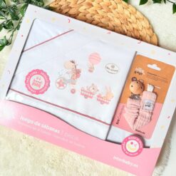 Parure de Lit Bébé coton "Animalitos" (60x120 cm) + Porte-Sucette – interbaby