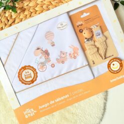 Parure de Lit Bébé coton "Animalitos" (60x120 cm) + Porte-Sucette – interbaby